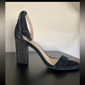 Gianni Bini black ankle strap rhinestone heels size 7.5
